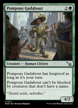Pompous Gadabout (Foil) - 171 - Murders at Karlov Manor- Near Mint - MTG - Image 1