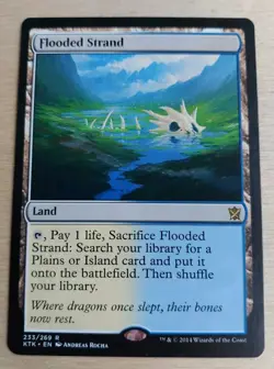MTG FLOODED STRAND 233/269 KHANS OF TARKIR KTK CARD NM/MINT BPp5 - Image 1