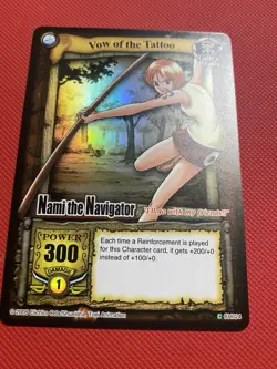 One Piece CCG Card TCG Nami The Navigator Vow Of The Tattoo Holo Quest Begins - Image 3