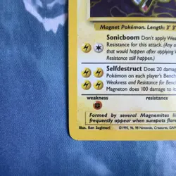 Pokemon Card | Magneton 11/62 Fossil Holo Rare 1999 WOTC Vintage Unlimited - Image 3