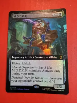 M.O.D.O.K. (Extended Art) 408 Marvel Super Heroes Magic: The Gathering Foil NM - Image 1