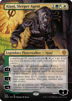 MTG Ajani, Sleeper Agent (376) - Foil - Borderless, Dominaria United, Lightly Pl - Image 1
