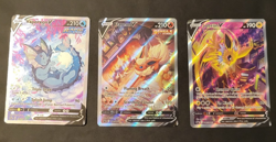 Pokemon Flareon Jolteon Vaporeon V Sword & Shield Holo NM - Image 1