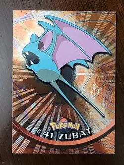 NM! 1999 Topps Pokemon TV Animation #41 Zubat FOIL BLACK Logo Rays - Image 1