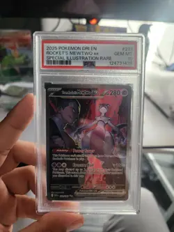 2025 POKEMON DRI SPECIAL ILLUSTRATION RARE #231 TEAM ROCKET'S MEWTWO EX PSA 10 - Image 4