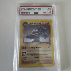 2000 Pokemon Rocket Dark Machamp Holo 10/82 psa 9 mint not 1st edition. - Image 1