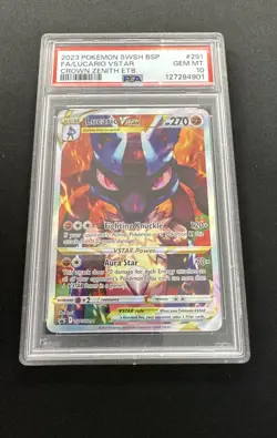 Lucario VSTAR SWSH291 SWSH: Sword & Shield Promo Cards Holo PSA 10 - Image 1