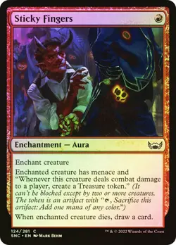 Magic The Gathering MTG STICKY FINGERS FOIL Streets of New Capenna NM Near Mint - Image 1