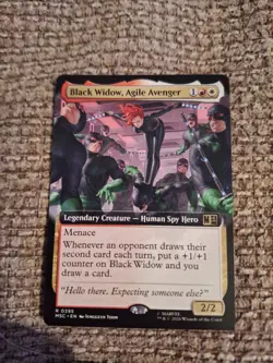 Black Widow, Agile Avenger Extended Art Marvel Super Heroes Mtg Nm 0395 - Image 1