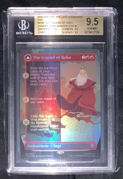 The Legend of Roku Borderless Foil BGS 9.5 Graded Avatar MTG - Image 1