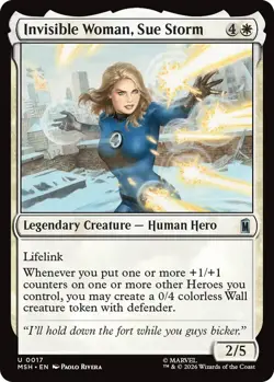 x4 Invisible Woman, Sue Storm - Foil U MTG Marvel Super Heroes M/NM, English - Image 1