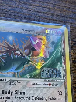 Pokemon TCG Kingler 22/100 Crystal Guardians Delta Species Reverse Holo Rare - Image 2