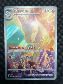 Pokemon TCG Rapidash 189/182 SV10 Destined Rivals Illus Rare - Image 1