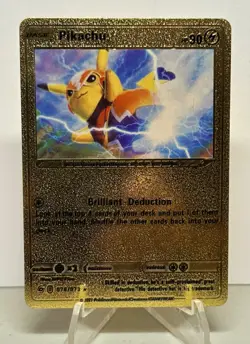 Pikachu Libre Superhero Gold Foil Pokemon Card 90hp 076/073 SECRET RARE 030/030 - Image 1