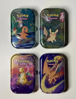 Lot of 4 - Pokemon TCG : Kanto Friends Mini Tin 820650813856 - Image 1