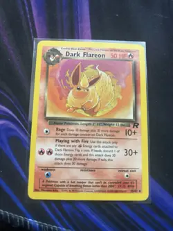 Pokemon Dark Flareon TCG Unlimited Uncommon Card 35/82 - Image 1