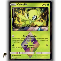 2018 Pokemon Lost Thunder Prism Star Celebi 19/214 Holo Rare VLP/NM - Image 1
