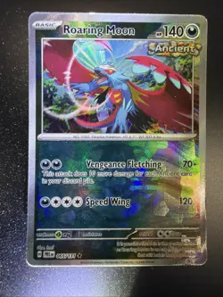 Pokemon Roaring Moon Master Ball Pattern Prismatic Evolutions 065/131 NM - Image 1