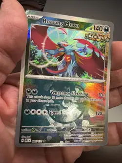 Pokemon Roaring Moon Master Ball Pattern Prismatic Evolutions 065/131 NM - Image 2