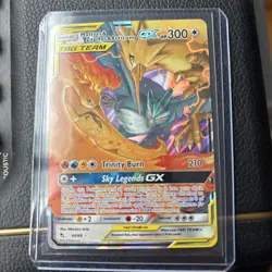 Pokemon Hidden Fates Holo Rare Moltres Zapdos Articuno GX Tag Team 44/68 - Image 1