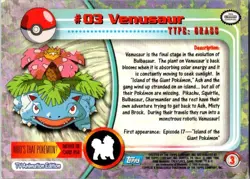 1999 Topps Pokemon Blue Logo Venusaur - Image 2