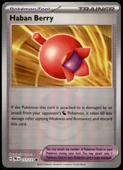 Haban Berry (Poke Ball Pattern) 111/131 Holo Prismatic Evolutions Pokemon NM - Image 1