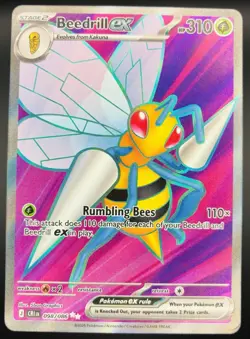 Beedrill ex 098/086 ME04: Chaos Rising Holo Pokemon TCG -EN NM - Image 1