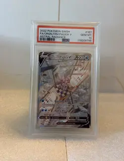 POKEMON SWORD & SHIELD ASTRAL RADIANCE FULL ART/ORIGIN FORME PALKIA V PSA 10 - Image 1