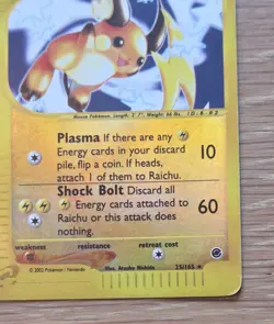 Pokemon Raichu (25) Holo Holo Rare Expedition 025/165 LP-/MP+ - Image 4