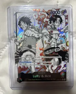 Bandai One Piece CCG Luffy & Ace Leader ST13-001 Alt Art Foil 6000 Power - Image 1