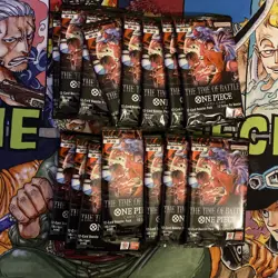 BANDAI TCG CCG ONE PIECE OP16 TIME OF BATTLE LOT OF 15 LOOSE BOOSTER PACK OP-16 - Image 1