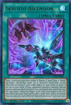 YUGIOH 3x Seventh Ascension x3 LED9-EN006 Ultra 1st Edition NM - Image 1