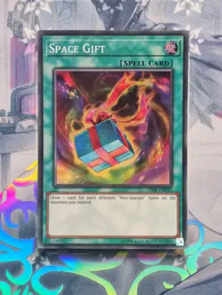 OP08-EN010 Space Gift Super Rare 1st Edition Near Mint YuGiOh TCG - Image 1