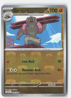 Gurdurr (Master Ball Pattern) SV: Black Bolt 048/086 Pokemon Card Holo - Image 1