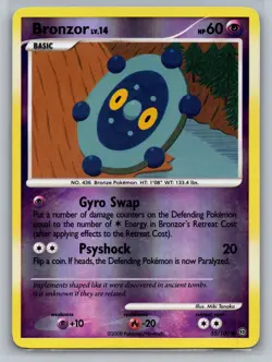 Bronzor Stormfront #55/100 Common,Reverse Holo Pokemon Card - Image 1