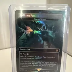MTG Redhorn Pass - Mouth of Ronom *FOIL* Commander: The Lord of the Rings NM - Image 4