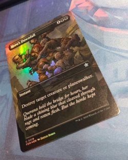 Hero's Downfall (Borderless) FOIL - Foundations - NM (see pics) - Uncommon - MTG - Image 3