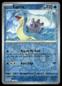 Lapras 151 131/165 Uncommon Reverse Holo Pokemon Near Mint - Image 1