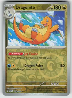 Dragonite 149/165 Rare 151 Pokemon Reverse Holo Near Mint - Image 1