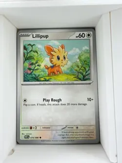 Lillipup 074/086 Common White Flare Pokemon Near Mint - Image 1