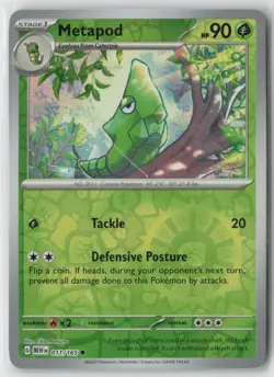 Metapod 011/165 151 Reverse Holo NM/M - Buy More & Save - Image 1