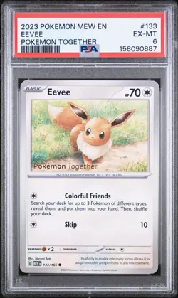 2023 POKEMON MEW EN-151 POKEMON TOGETHER #133 EEVEE PSA 6 - Image 1