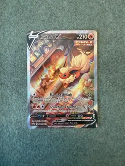 Pokemon TCG Flareon v SWSH179 Holo Black Star Promo Card - Image 1