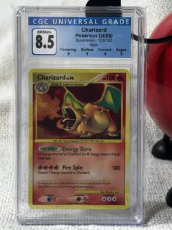 2008 Pokemon Stormfront Charizard 103/100 Secret Rare Holo - CGC 8.5 - Image 1