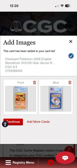 2008 Pokemon Stormfront Charizard 103/100 Secret Rare Holo - CGC 8.5 - Image 5