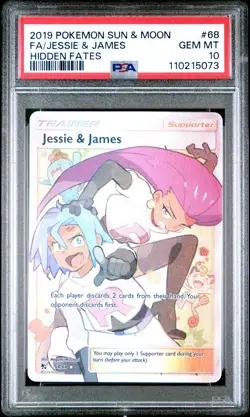 Pokemon Hidden Fates Jessie James #68 PSA 10 - Image 1