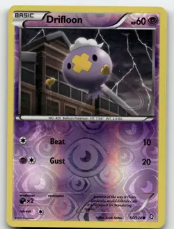 DRIFLOON 50/124 COMMON REVERSE HOLO DRAGONS EXALTED POKEMON MODERATELY PLAYED - Image 1