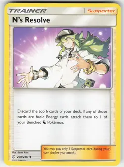 N's Resolve 200/236 Uncommon Cosmic Eclipse Pokemon Near Mint - Image 1