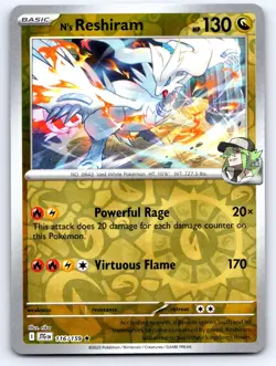 N's Reshiram 116/159 Rare Journey Together Pokemon Reverse Holo Lightly Played - Image 1