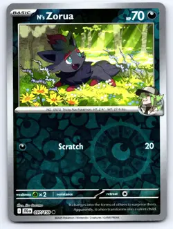 N's Zorua 097/159 Common Journey Together Pokemon Reverse Holo Lightly Played - Image 1